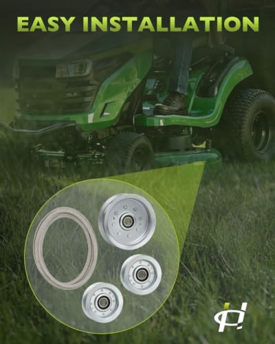 Deck Belt Pulley Kit Fits John Deere 48" Deck D140 D150 L120 L130 LA130 - size: JD Set