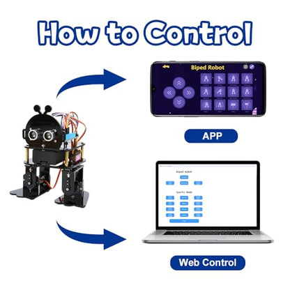 ACEBOTT Robotics for Kids Ages 12-16，Bionic Biped Robot Kit for Arduino ESP32, STEM Science Kits, Cool Engineering Building Toys, Science Coding Kit for 12+ Boys Girls Teens and Adults Unique Gifts