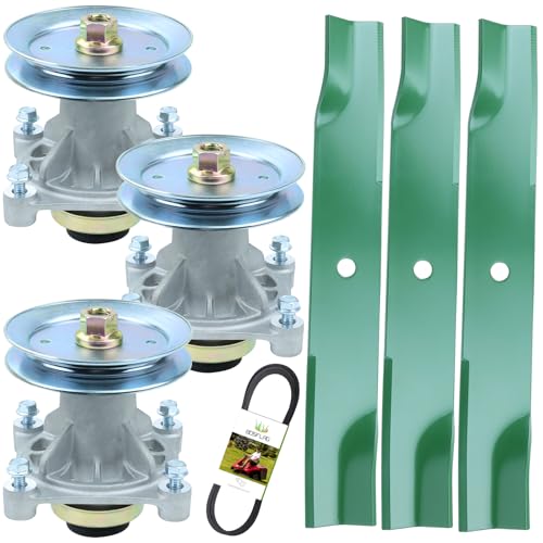 3 Pack 604214 Spindle for Hustler Raptor 52 Inch Deck Rebuild Kit - size: 3x604214K