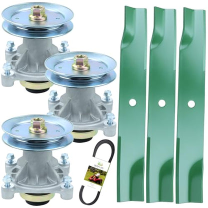 3 Pack 604214 Spindle for Hustler Raptor 52 Inch Deck Rebuild Kit - size: 3x604214K