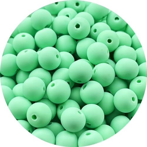 200pcs 6mm Polymer Clay Beads Round Spacer Beads Heishi Vinyl Beads for Making Bracelet Necklace Earring Accessories DIY Handmade Craft(Mint Green) - color: Mint Green, size: 6mm