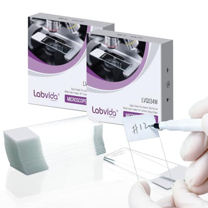 144pcs Frosted Microscope Slides, Dim.75mmx25mm, LVQ034W - color: 144pcs,White Color Frosted Slides