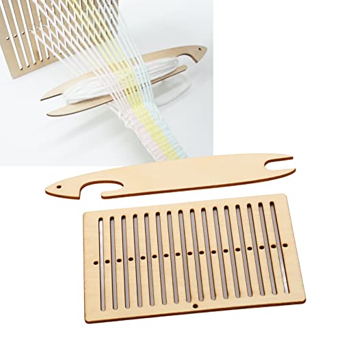 TOPINCN Tapestry Weaving Kit, Wooden 2 Piece Beginner Set