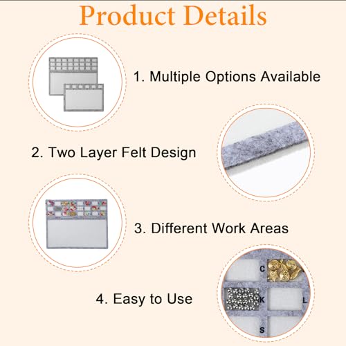 LXUEJIE Beading Mats, 2 Pack Large Rectangle Felt Beading Mat