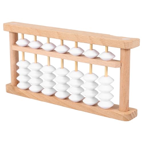 Toddmomy Wooden DIY Abacus 7-Column Learning Abacus for Kids Math Chinese Bead Counting Tool Portable Arithmetic Practice for Early Education Students Home or Classroom Use