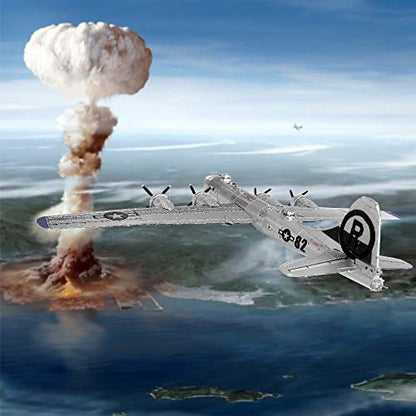 Piececool 3D Metal Puzzles, American Military Airplane Model Building Kits for Adults DIY Assembly Brain Teaser Puzzle, Best Gifts & Desk Decor. - style: B-29 Bomber