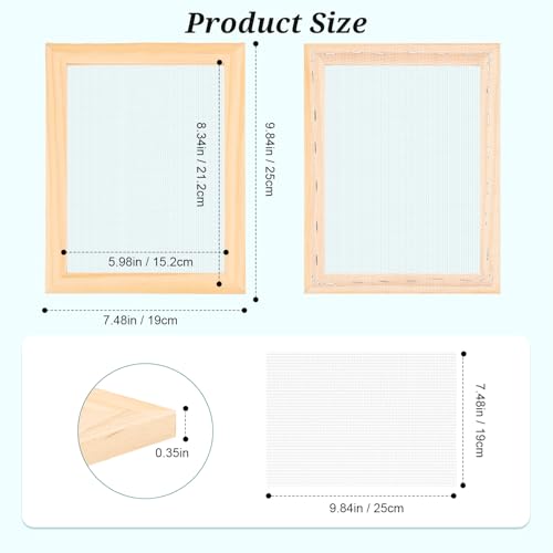 Aboofx Paper Making Kit, A5 Size Paper Making Screen Frame Kit, Wooden Mold and Deckle with Mesh, Absorbent Papers, Sponge and Confetti, DIY Handmade Papermaking Supplies Gift for Craft Lovers - size: A5