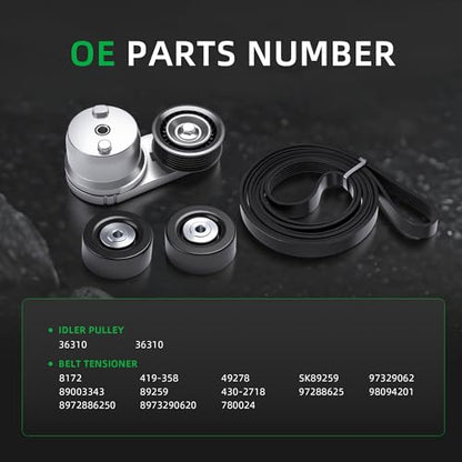 Drive Belt Tensioner Kit for Chevy Silverado 2500 HD 3500 HD 2002-2010 - size: for Silverado/Sierra 2500 HD 2002-2010