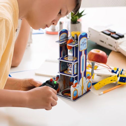 Kids Elevator Stem Project Science Experiment Develop Toy DIY 3D Elevator Puzzle for Age 5+