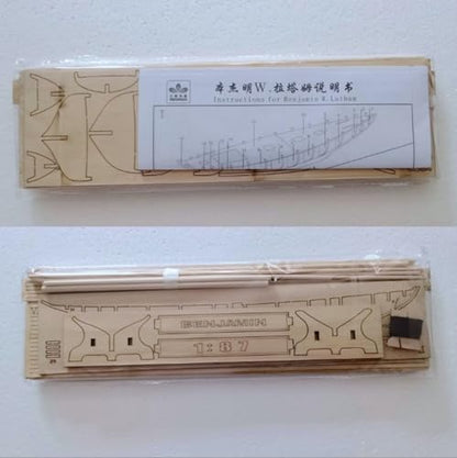 Avtytsda 1/87 Scale DIY Hobby Wooden Ship Science Equipmen Assembly Model Boat Kits Sailing Boat Kit Ship Craft Laser-Cut Model Kits to Build - size: 1/87