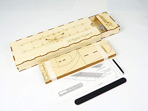 Viloga 3D Wooden Puzzles for Adults, DIY Wright Brothers Flyer Model Aircraft, Laser Cut Balsa Wood Airplane Kits to Builds, Perfect Hobby Models Plane Gift for Adult Teens