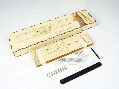 Viloga 3D Wooden Puzzles for Adults, DIY Wright Brothers Flyer Model Aircraft, Laser Cut Balsa Wood Airplane Kits to Builds, Perfect Hobby Models Plane Gift for Adult Teens