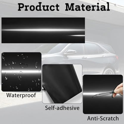 QianBao Compatible with 11.8" x 4" Chevy Bowtie Emblem Vinyl Wrap Kit - color: Glossy Black