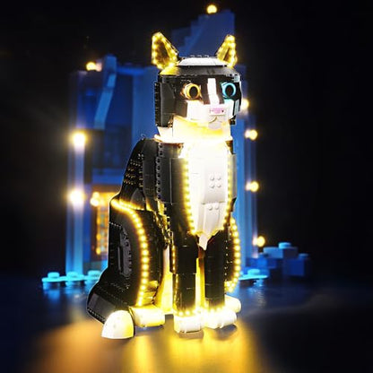 LED Lighting Compatible with Lego Tuxedo Cat 21349, Light Kit Compatible with Lego 21349, Giving Light to Model, NOT Included The Model Set(Classic Edition)
