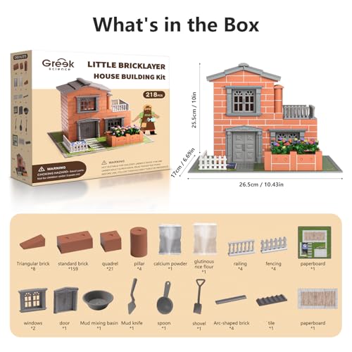 Mini Brick House Building Kit for Kids Age 8+