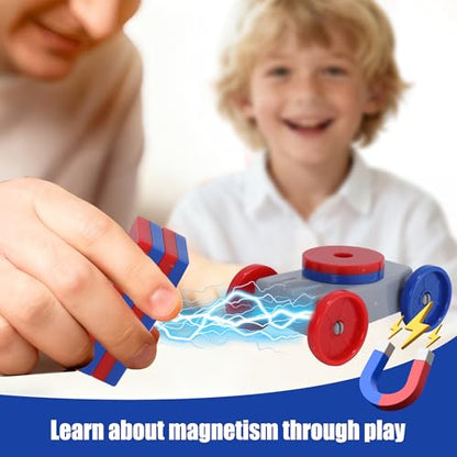 NewFamily Magnetic Science Kit for Kids, 12-in-1 STEM Physics Experiment Kit, Hands-On Magnetism Learning Toy, Ages 6 7 8 9 10 11 12