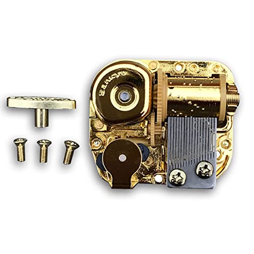 BinkeGG Clockwork Music Box Spare Part Golden Wind Up Sankyo Musical Mechanism Tune: Can't Help Falling in Love - color: 02. Music Box Parts, size: Can't Help Falling in Love