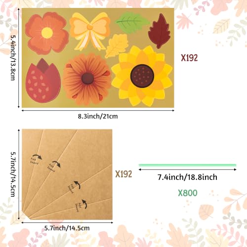 BeYumi Fall Flower Bouquet Craft - 24Pcs Fall Flower Bouquet Craft Kit for Kids Make Your Own Thankful Florals Kit Autumn Thanksgiving Appreciation DIY Gift Set School Classroom Home Fun Activities