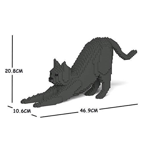 JEKCA Cat 09S-M03 | Gray Cat Plastic Building Blocks | Age 14+ - color: Dark Grey