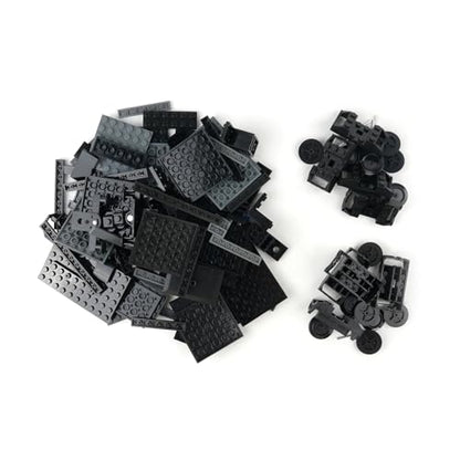 MOC City Creative Building Set – Train Base Wheels, Low-Loader Truck & Railway Tracks DIY Kit (Compatible with Technical Parts 92339, 92088, 4025) (1PCS Low-Loader Truck) - style: 1PCS Low-Loader Truck
