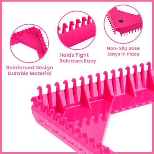 Pro 10 Inch Potholder Loom Kit for Kids & Beginners, Large Weaving Loom Crafts for Girls Age 6-12 Year Old & Adults, Gift Ideas for Birthday & Christmas, 112 Delicate Loops to Make 2 Pot Holders - color: Potholder Loom Kit