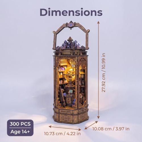 Music Park 3D Wooden Puzzle Book Nook, Magic Lantern - color: Magic Lantern