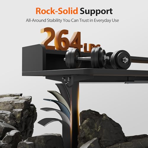 Agilestic L Shaped Standing Desk with Monitor Shelf, 63 Inch, Black - color: Black, size: 63x55 Inch with shelf