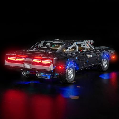 LocoLee Light kit Compatible with Lego Fast and Furious Dodge Charger R/T Car 42231- NOT Actual Model Only Lights, LED Lighting Accessories for LEGO Technic Display Collectors (Standard Version)