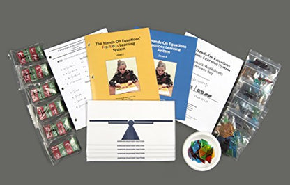 Hands-On Equations® Fractions Class Set for 10 Students. A manipulatives-Based Introduction to fractional Linear Equations.