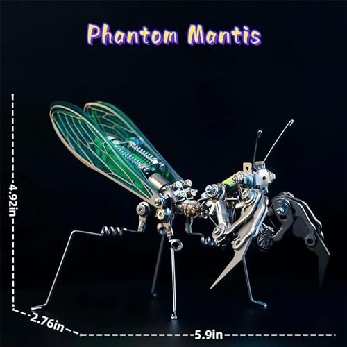 Adult 3D Metal Puzzle, Punk Mantis Metal Model Set，3D Puzzle Mechanical Insect Building Blocks, Fun DIY Assembly, high-end Men's Gifts. - color: Phantom Mantis
