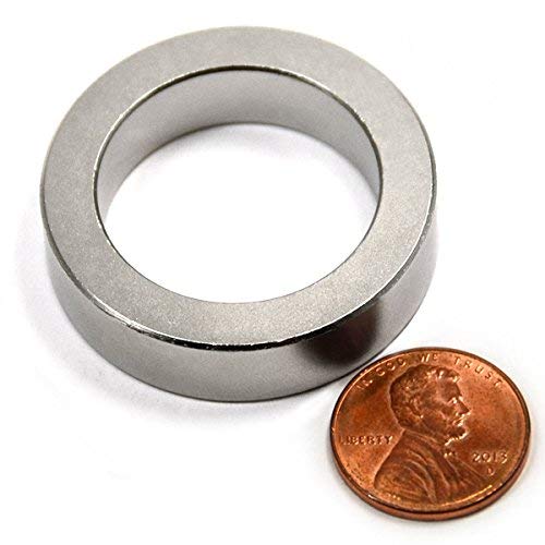 CMS Magnetics® Super Strong Neodymium Magnets Ring N45 1-1/2"OD x 1.065" ID x 3/8" - Rare Earth Ring Magnet - Science Projects School and Magnetism Education