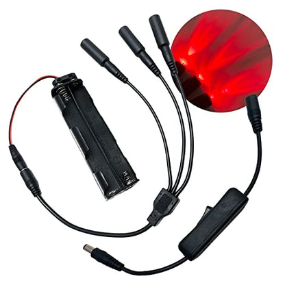 Red Led Light 3 Head Micro Special Effects Kit 12v 9v Dc Theatrical Costumes Christmas Lighting