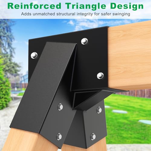 SELEWARE A Frame Swing Set Brackets for 4x4 Legs and 4x6 Beam - color: End brackets: 2 pcs