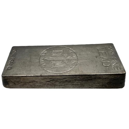 1 Pound 99.9% Pure Lead Ingot – Hand Poured Lead Metal Bullion Bar - Collectible Element for Display, Science Experiments, DIY Casting or Paperweight - color: Gray