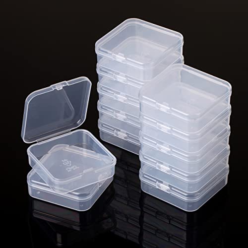 Mr. Pen- Bead Organizer Box, 12 pcs, Clear - color: Clear White, size: 12 Pcs(2.15"x2.15"x0.7")