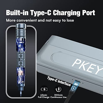 PKEY Mini Electric Screwdriver Set,Precision Electric Screwdriver Bit,Small Electric Screwdriver, Automatic Screwdriver,Power Screwdrivers, Repair Tool Set for Phone Camera Laptop Watch