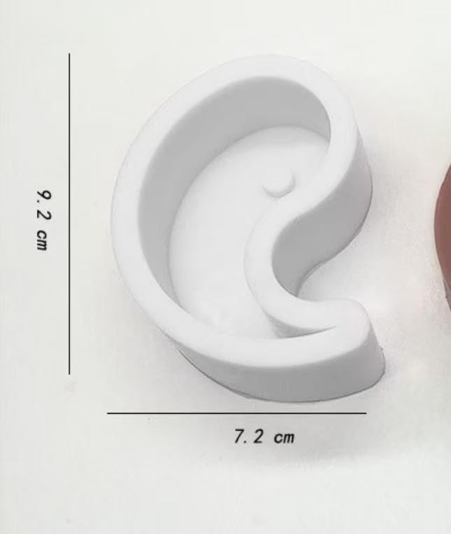 Candle Molds - Silicone Mold for Candles Making, DIY 3D Moulds for Soy Wax, Beeswax, Scented Candle, Valentine's Day Gifts (Tai-ji) - color: Tai-ji