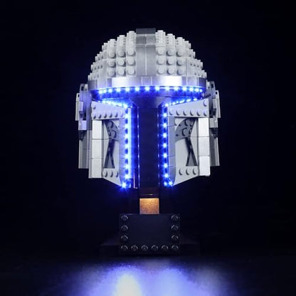 VONADO LED Light Kit Compatible with LEGO The Mandalorian Helmet 75328 (Lights Only, No Models) Creative Lighting Set Accessories Compatible with LEGO 75328 Building Set - style: Light Compatible with Lego Mandalorian Helmet 75328