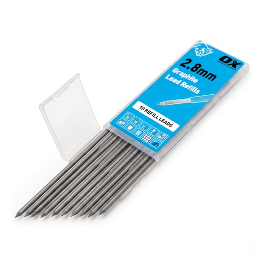 OX Tuff Carbon Marking Pencil Refills - 2.88mm 10 Pack - style: 10 Refill Leads – Graphite