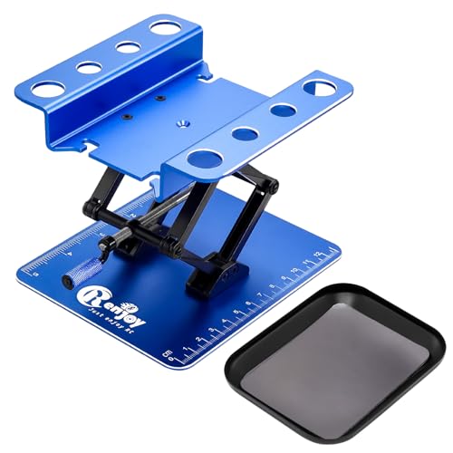 RC Car Work Stand Lift Lower w/Screw Tray for 1/8 1/10 1/12 RC Cars, Blue - color: Blue