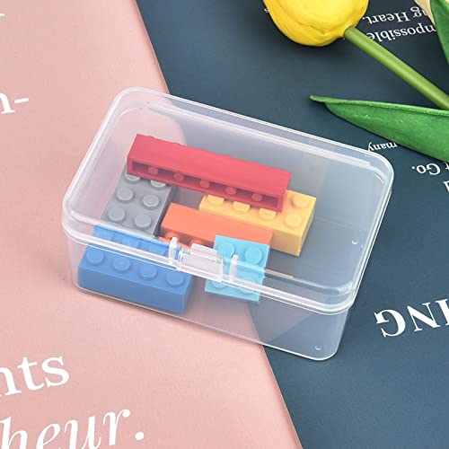 20 Pack Rectangular Mini Clear Plastic Storage Containers - size: 3.35 x 2.17 x 1.38 inch