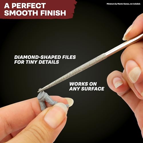 The Army Painter Miniature and Model Files, Set of 3, Round, Diamond & Flat and Triangle for Plastic, Resin and Metal for Role Play, Model Painting
