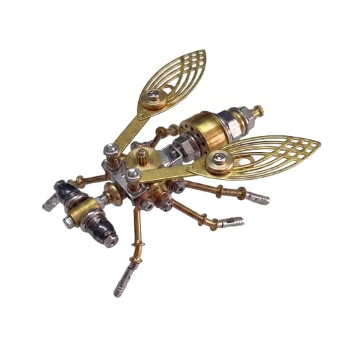 Steampunk Drosophila Insect 3D Metal Puzzle Model Mechanical Kits 2-3 Hours to Build DIY Assembly for Men Ideal for Gifts and Decorations (Drosophila melanogaster) - style: Drosophila melanogaster