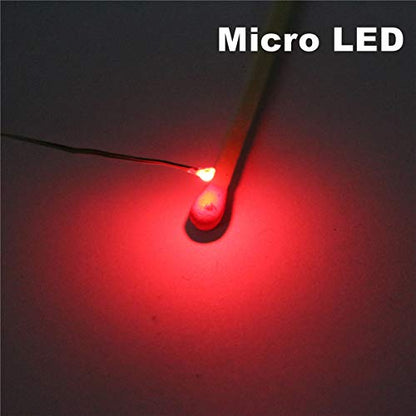 100pcs Pre-soldered Micro Litz Wired Leads Red SMD Led 0603 + Muti-Resistor NEW - color: (4)Red, size: 100pcs