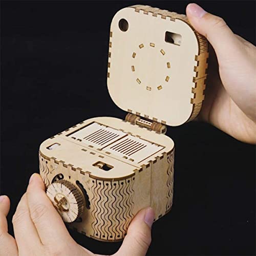 ROKR 3D Wooden Puzzles Mechanical Models - DIY Wooden Marble Run Kit &Treasure Box Gifts for Adults &Teens 14+