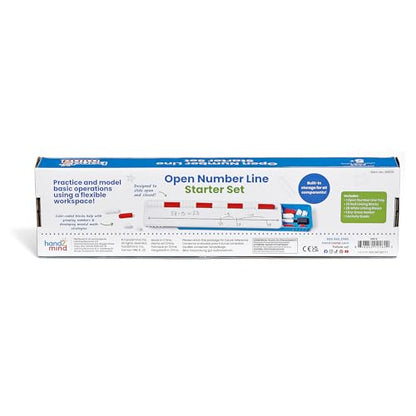 hand2mind Open Number Line Starter Set, White Board Dry Erase Number Lines for Students, Teaching Addition and Subtraction, Educational Math Manipulatives, Classroom Supplies for Teachers Elementary