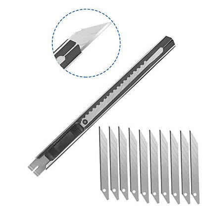 108 PCS Precision Cutter Carving Craft Hobby Knife Kit Includes Hobby Knife and Blades Stainless Steel Ruler Cutting Board for DIY Art Work Cutting, Hobby, Craft Scrapbooking Stencil