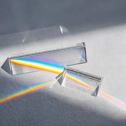 4PCS Crystal Triangular Prisms 2" /4" Light Clear Triple Prism Optics Kits - size: 2"/4"-2set