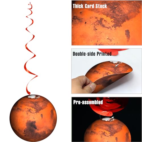 40PCS Space Solar System Theme Hanging Swirls Decorations