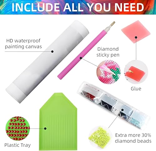 ARPADAMO Diamond Art Kits for Adults,Fun Cat Diamond Painting Kits 12x16in - color: DP02780